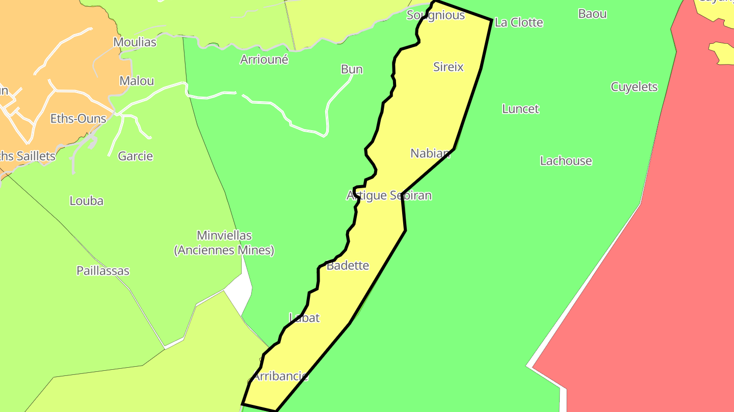 Carte des prix de l'immobilier Sireix