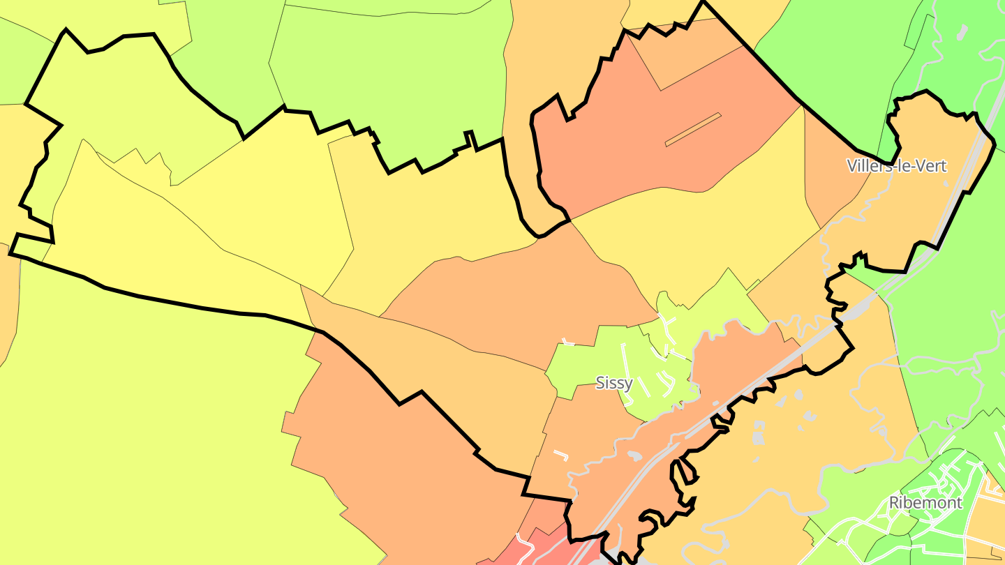 Carte des prix de l'immobilier Sissy