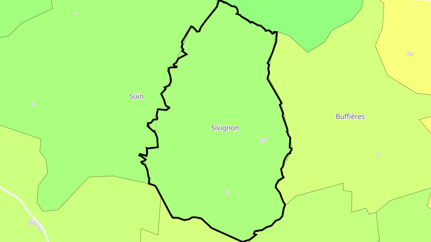 Carte des prix de l'immobilier Sivignon