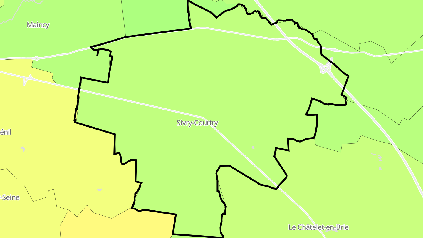 Carte des prix de l'immobilier Sivry-Courtry