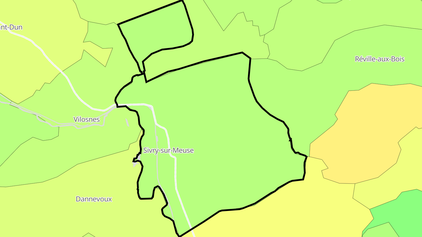 Carte des prix de l'immobilier Sivry-sur-Meuse