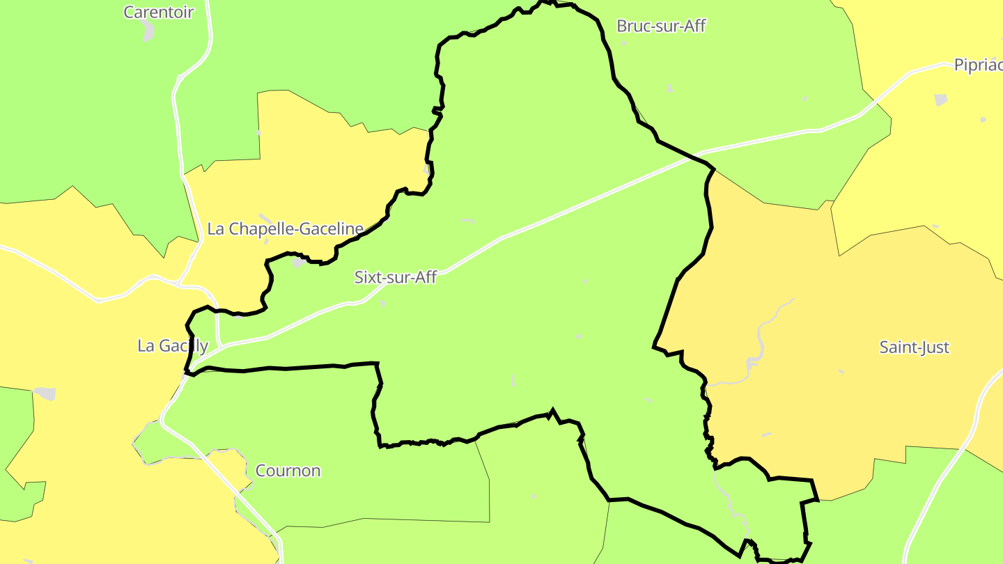 Carte des prix de l'immobilier Sixt-sur-Aff
