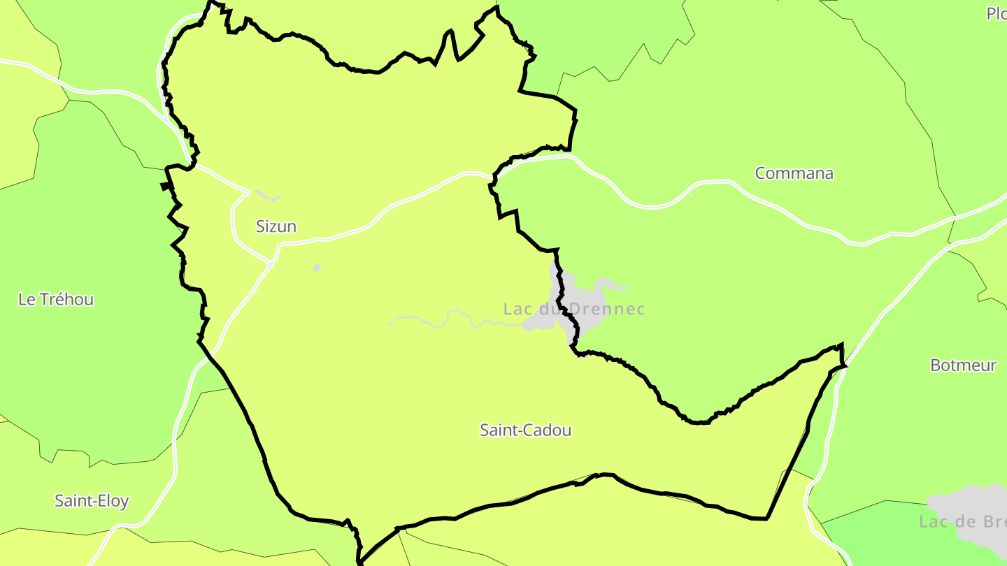 Carte des prix de l'immobilier Sizun