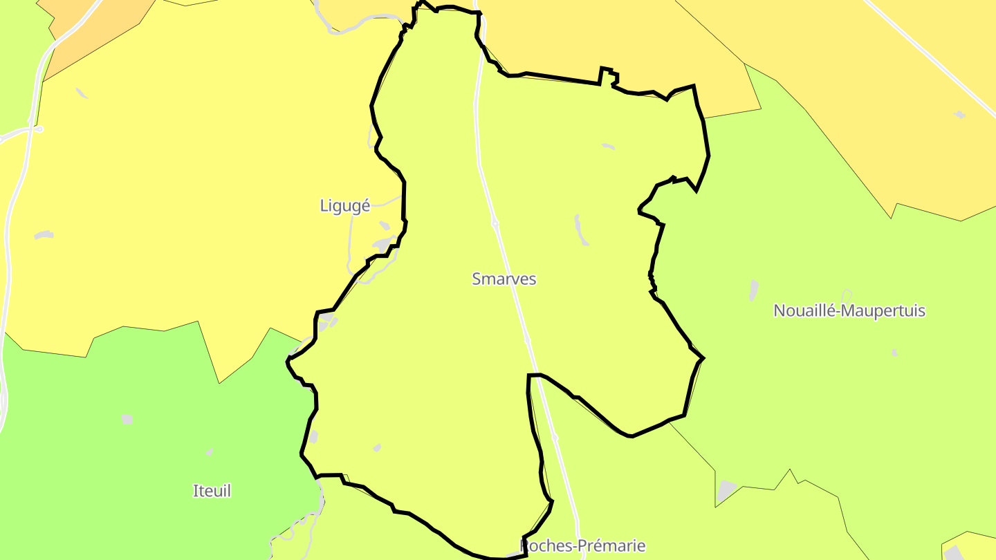 Carte des prix de l'immobilier Smarves