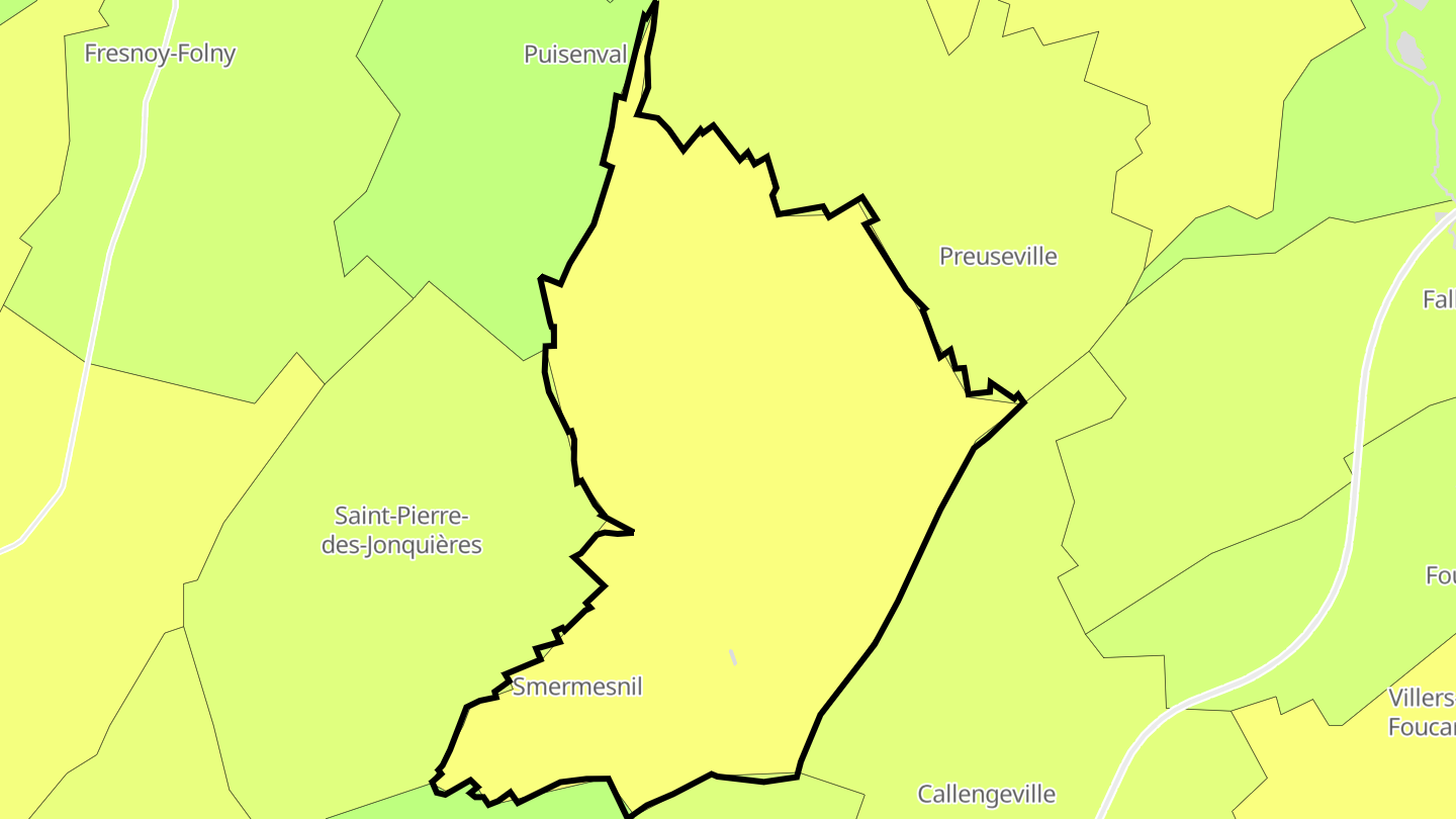 Carte des prix de l'immobilier Smermesnil