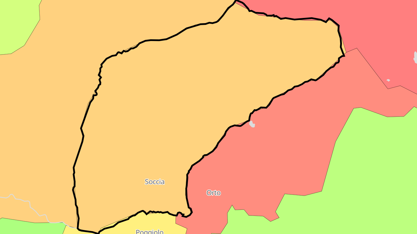 Carte des prix de l'immobilier Soccia