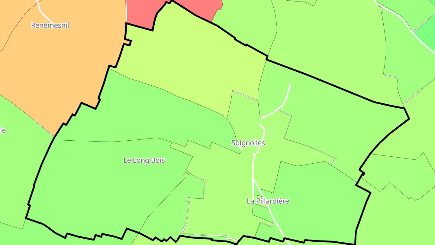 Carte des prix de l'immobilier Soignolles