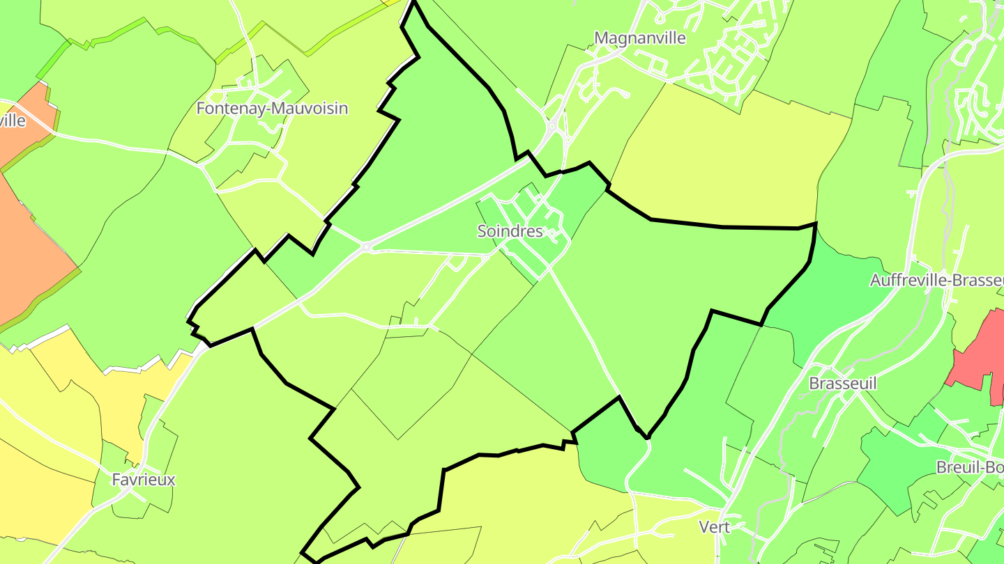 Carte des prix de l'immobilier Soindres