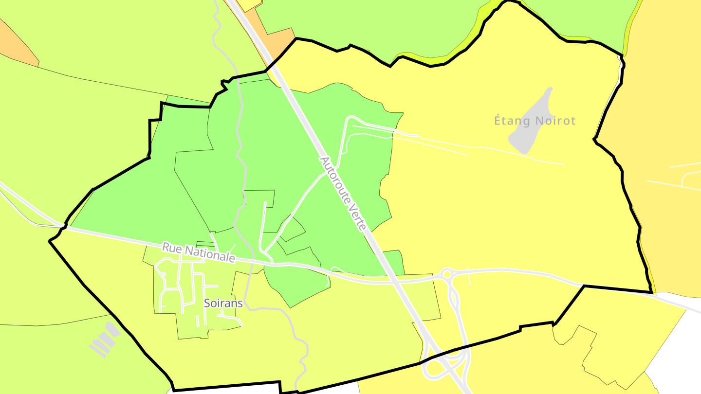 Carte des prix de l'immobilier Soirans