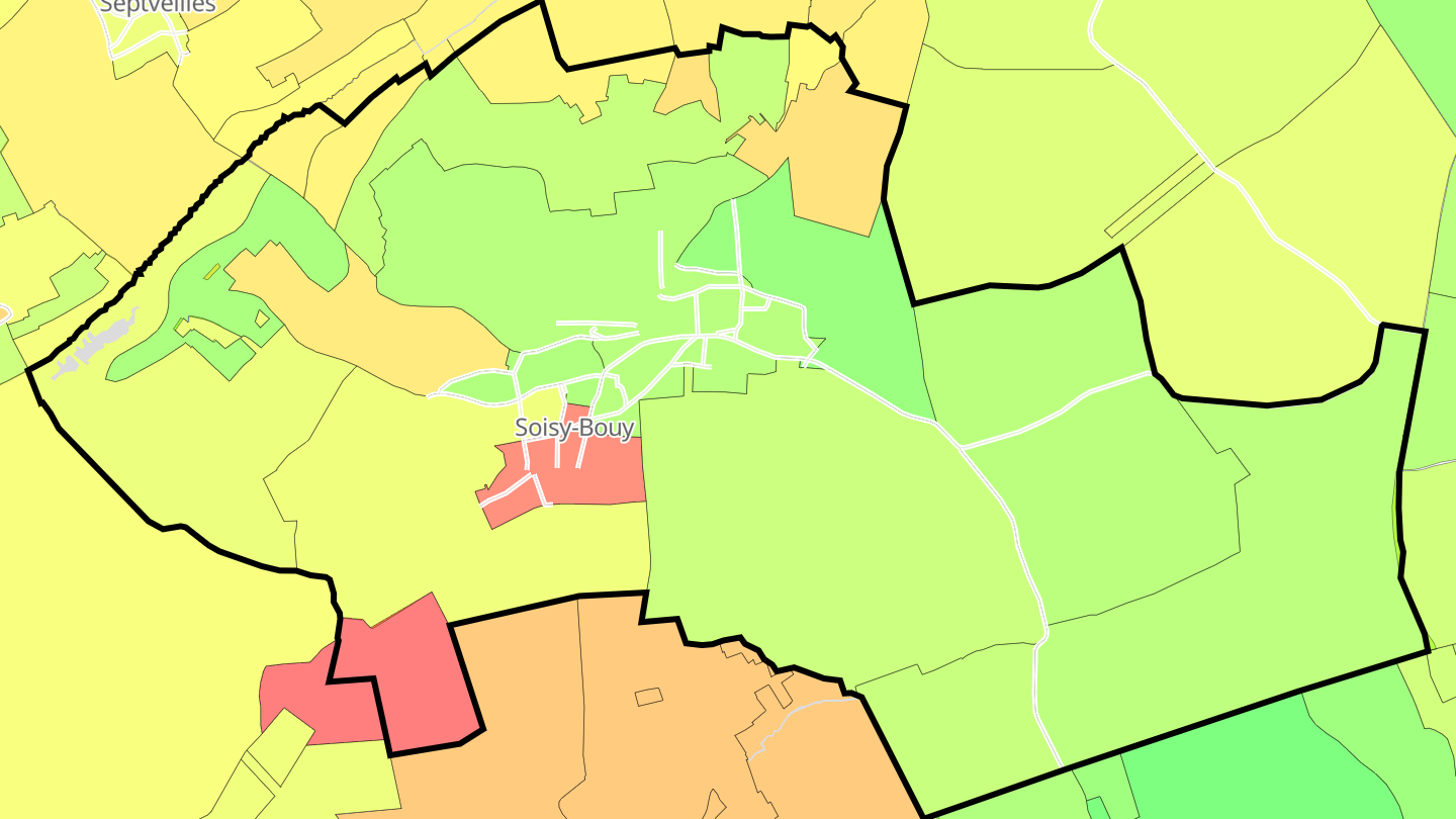 Carte des prix de l'immobilier Soisy-Bouy