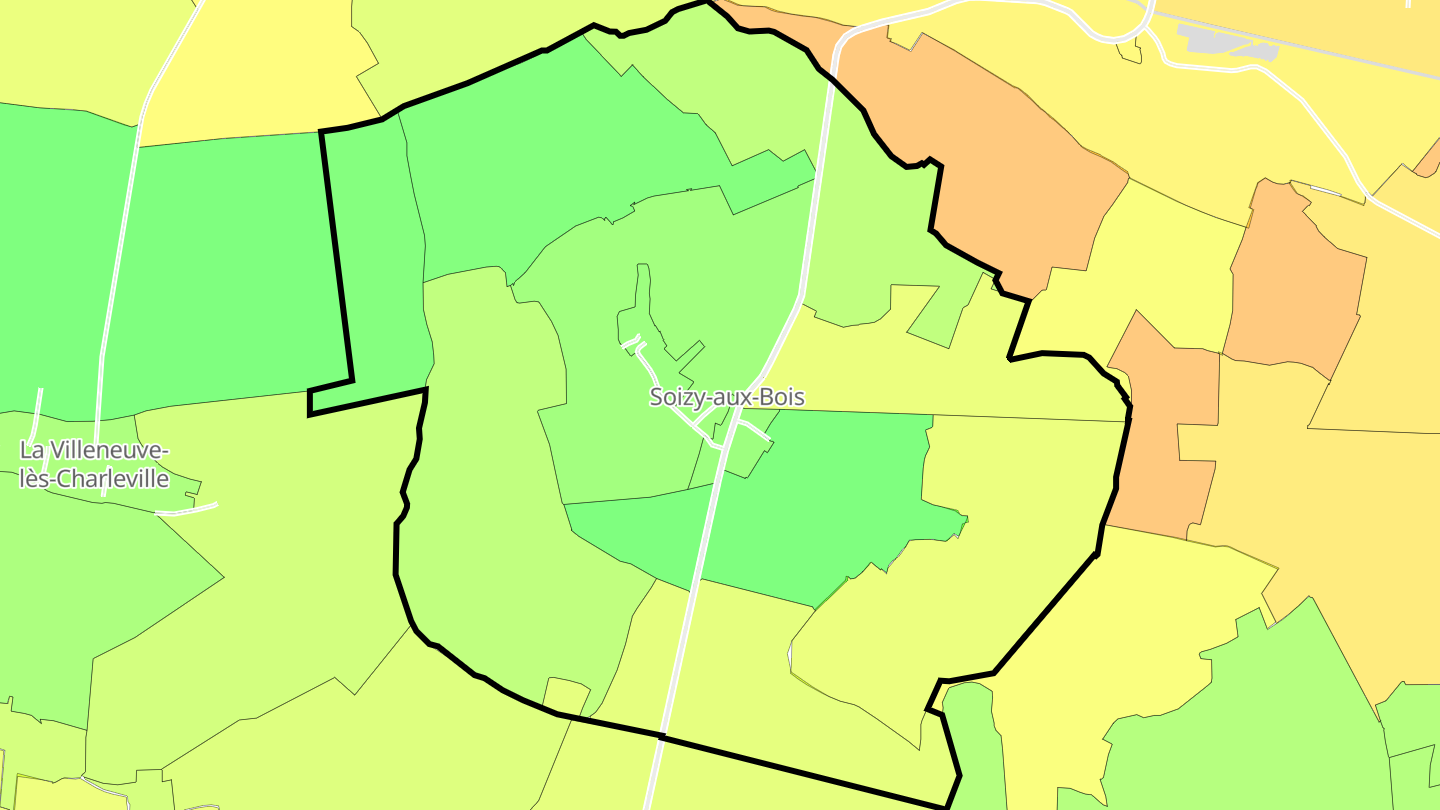 Carte des prix de l'immobilier Soizy-aux-Bois
