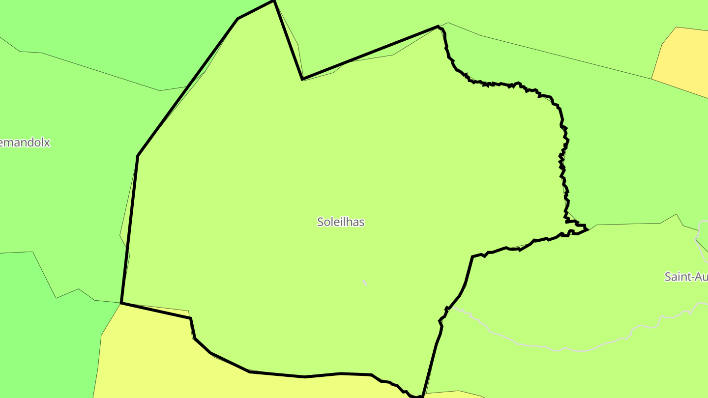 Carte des prix de l'immobilier Soleilhas