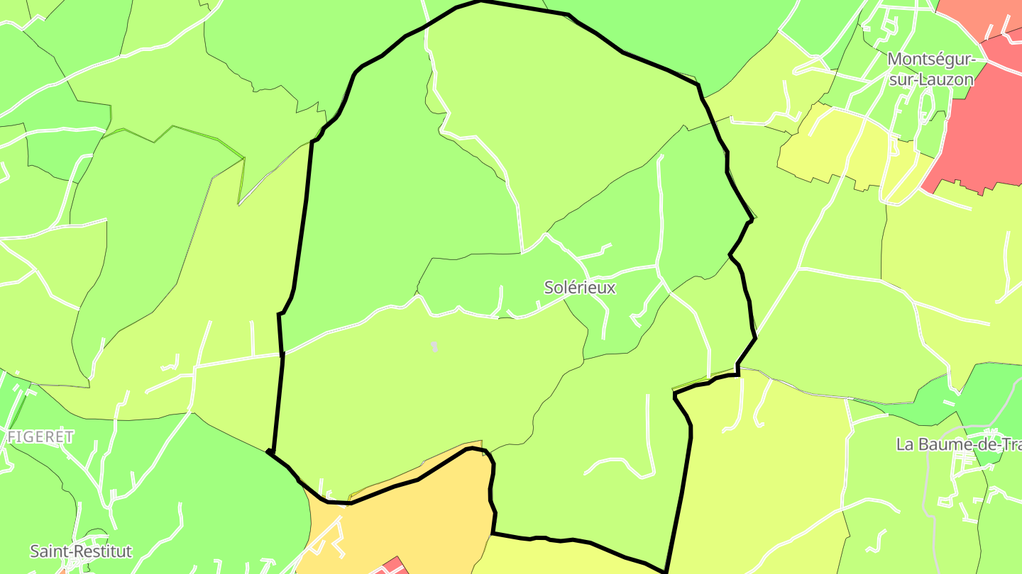 Carte des prix de l'immobilier Solérieux