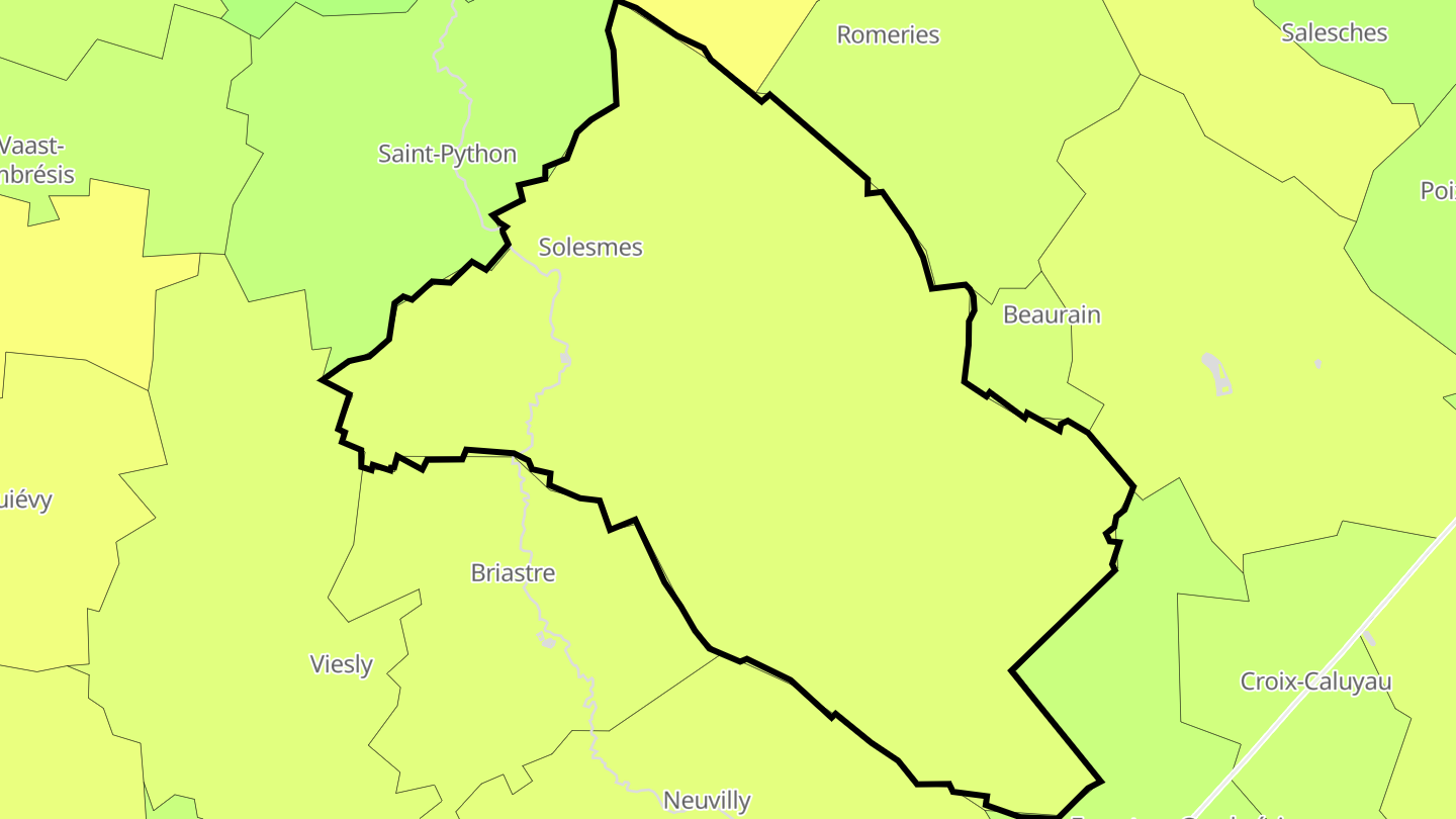 Carte des prix de l'immobilier Solesmes
