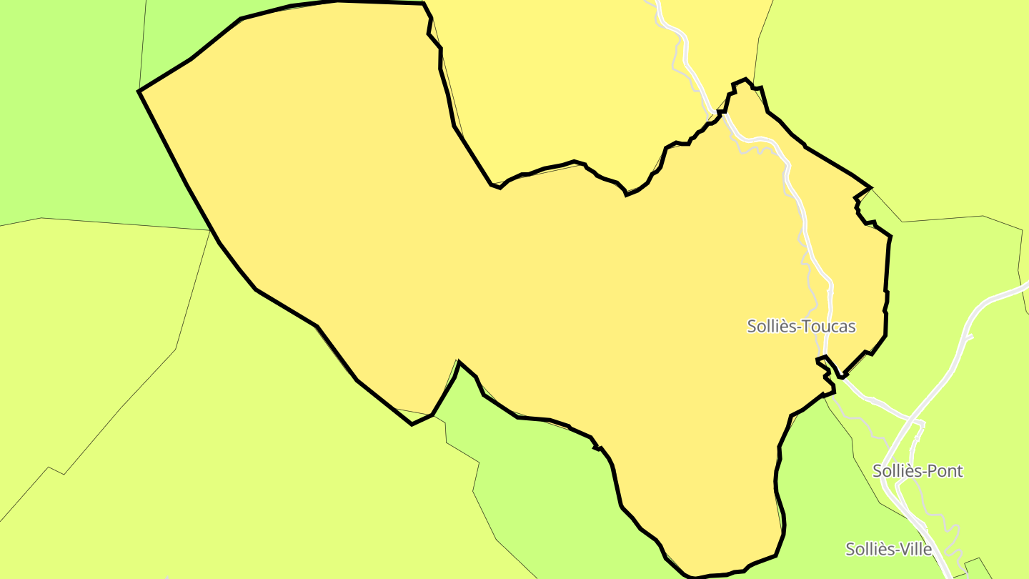 Carte des prix de l'immobilier Solliès-Toucas