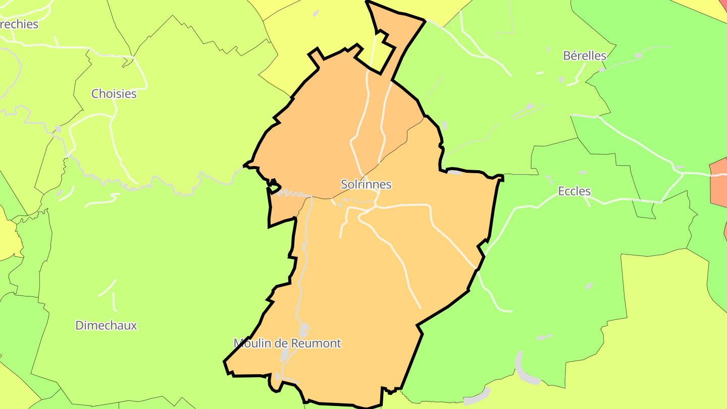 Carte des prix de l'immobilier Solrinnes