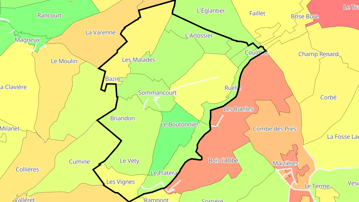 Carte des prix de l'immobilier Sommancourt