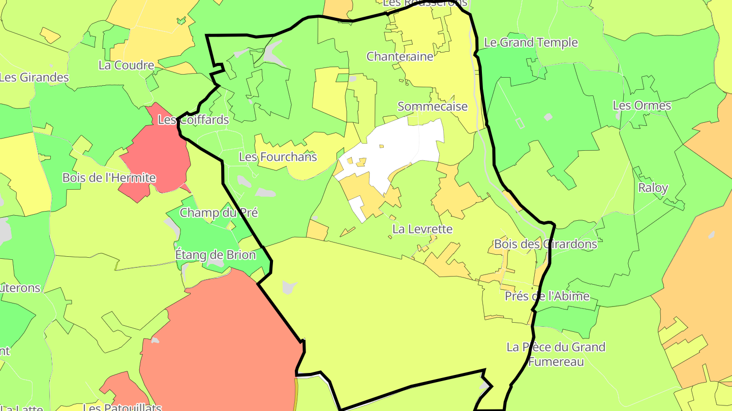 Carte des prix de l'immobilier Sommecaise
