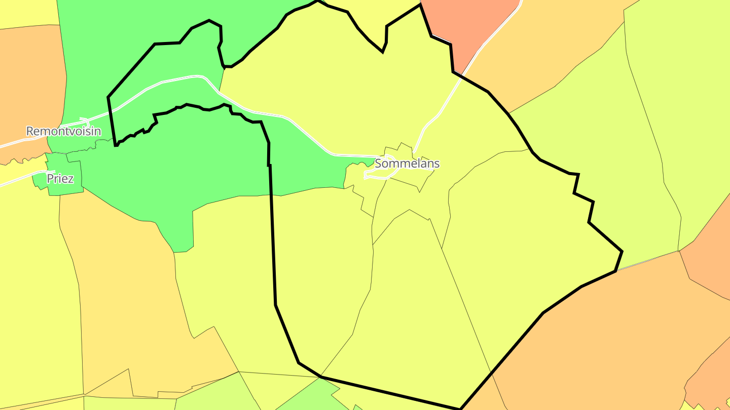 Carte des prix de l'immobilier Sommelans