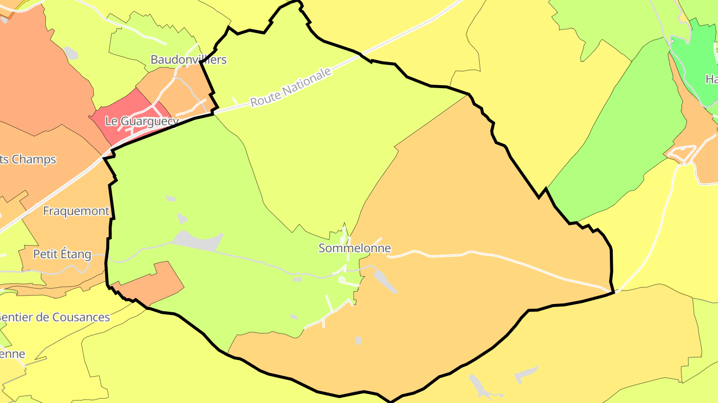 Carte des prix de l'immobilier Sommelonne