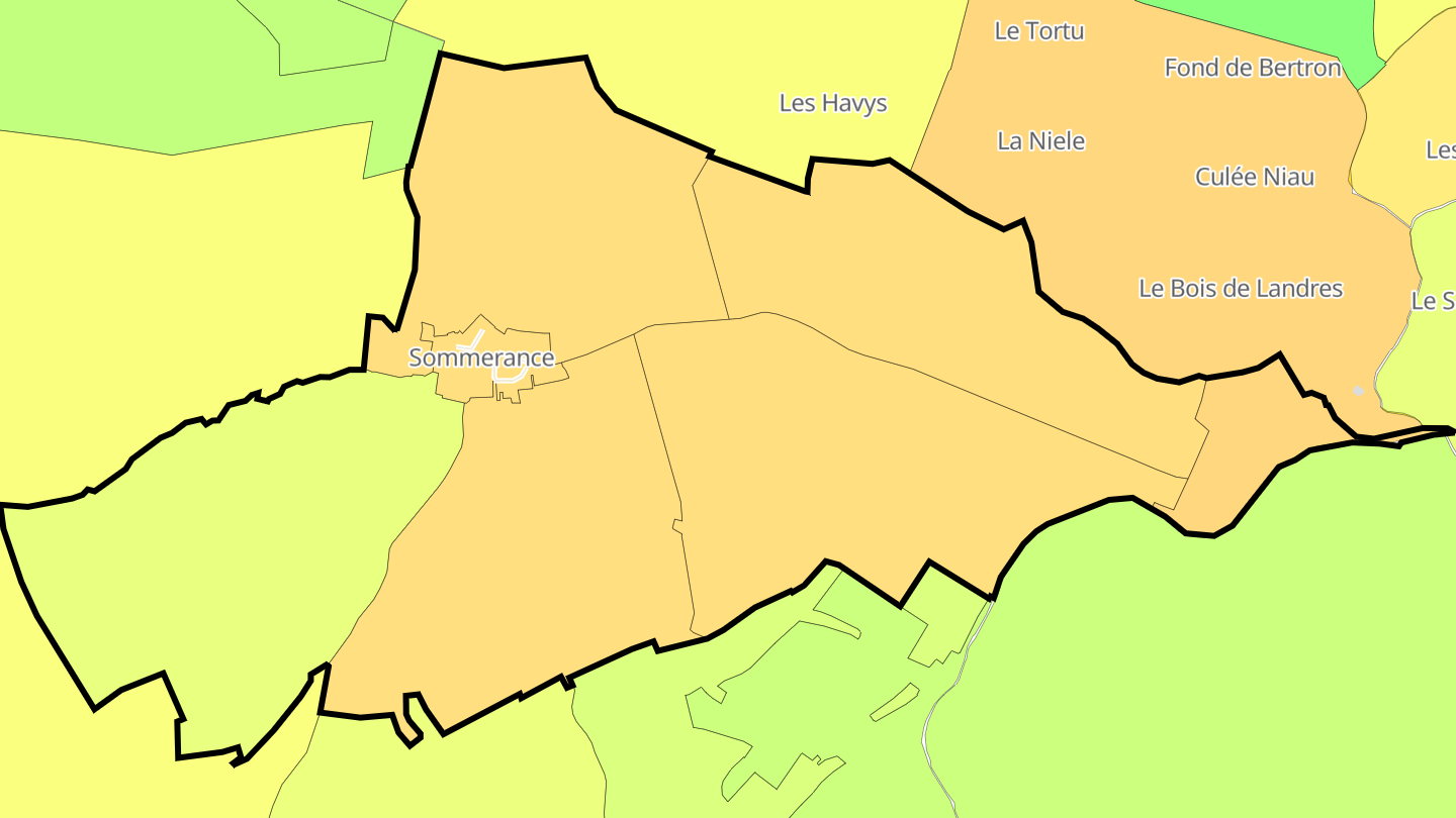 Carte des prix de l'immobilier Sommerance