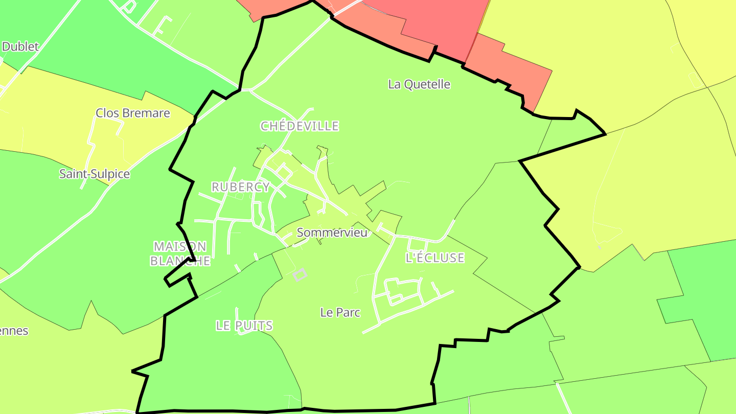 Carte des prix de l'immobilier Sommervieu