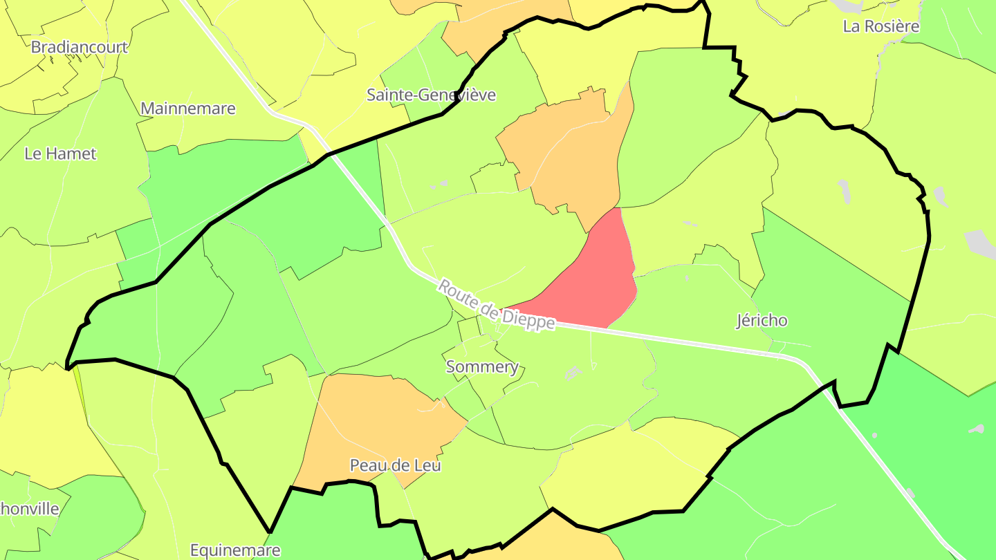 Carte des prix de l'immobilier Sommery