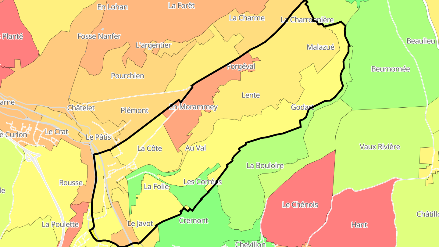 Carte des prix de l'immobilier Sommeville