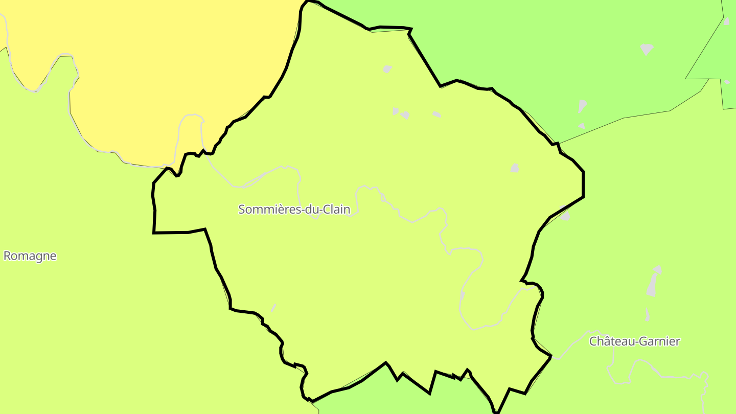 Carte des prix de l'immobilier Sommières-du-Clain