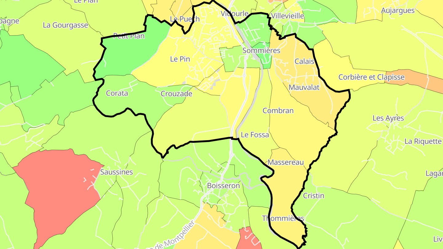Carte des prix de l'immobilier Sommières