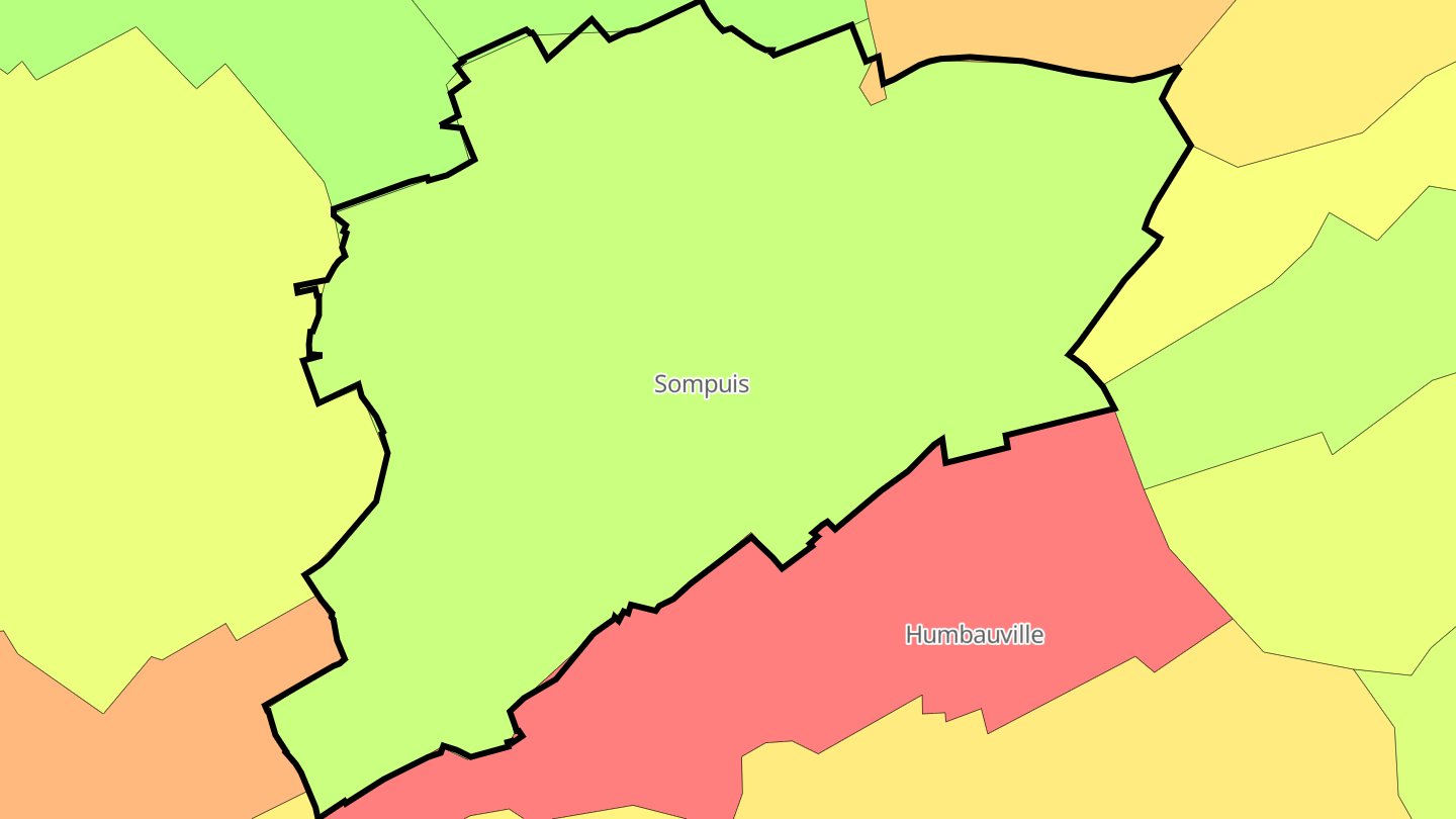 Carte des prix de l'immobilier Sompuis