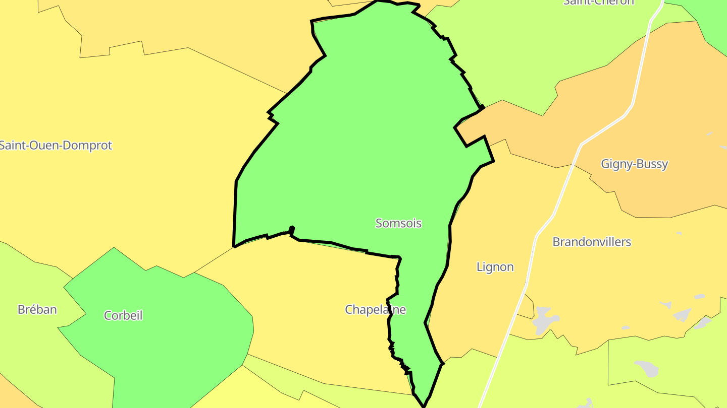 Carte des prix de l'immobilier Somsois