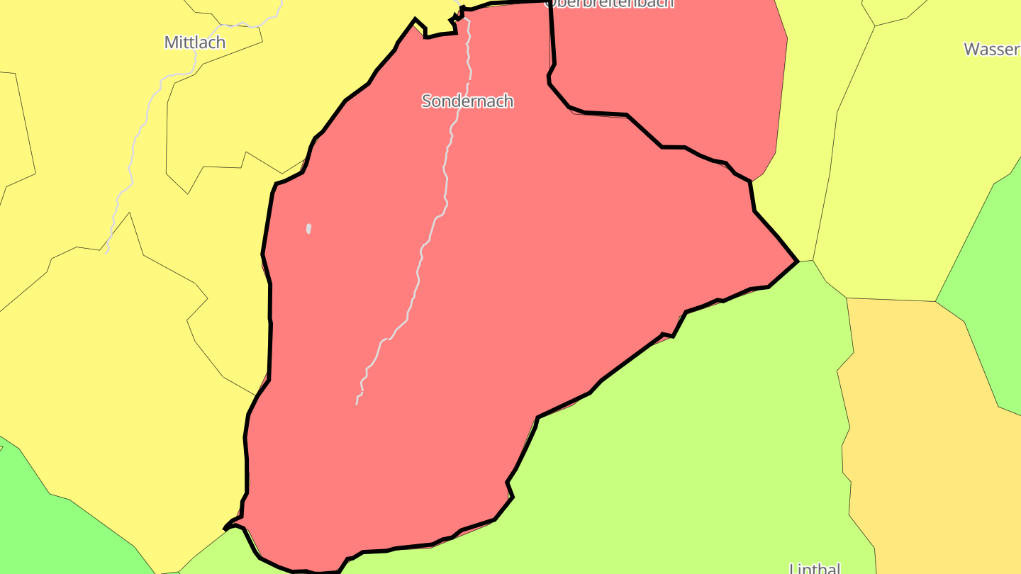 Carte des prix de l'immobilier Sondernach