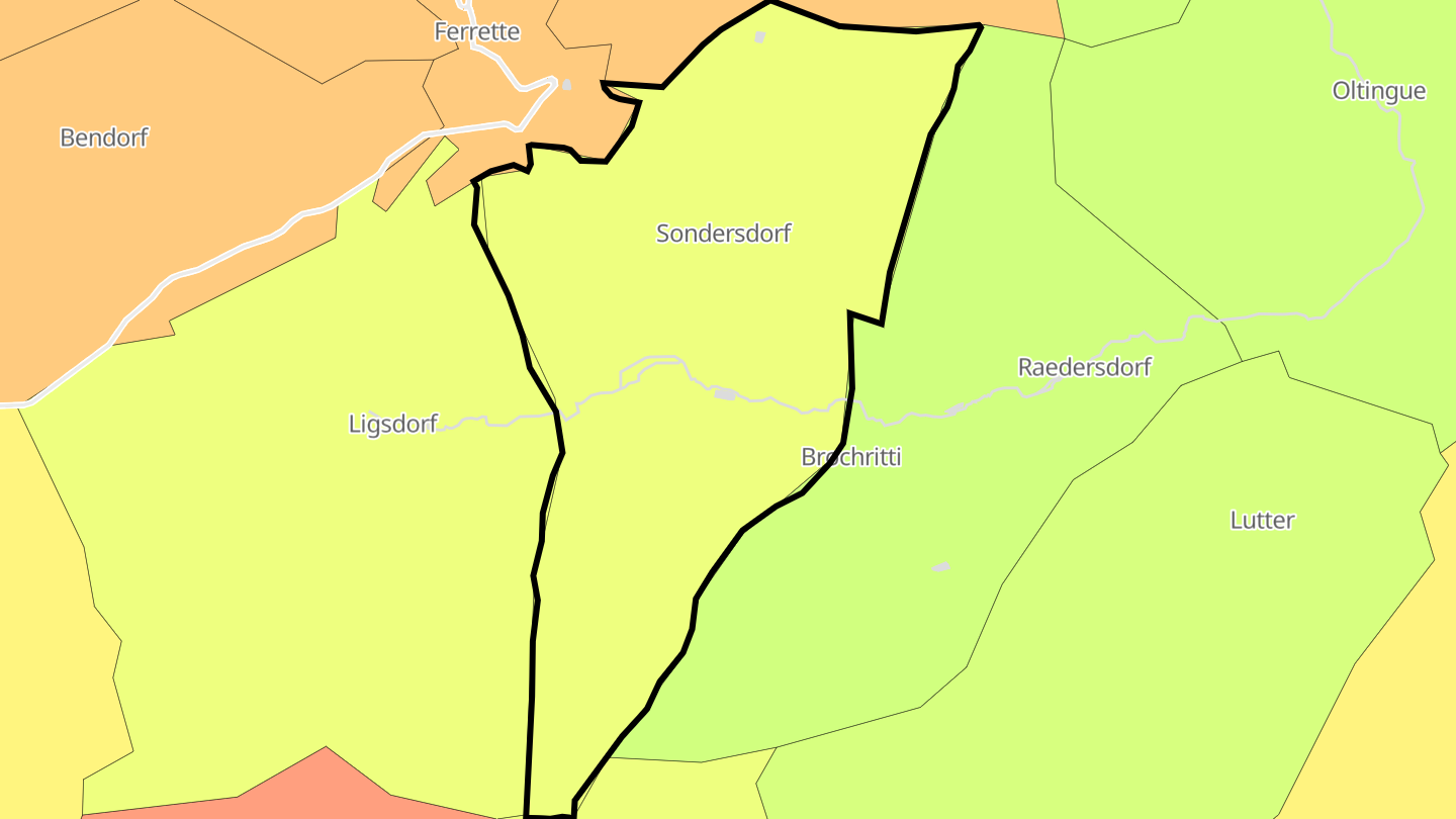Carte des prix de l'immobilier Sondersdorf