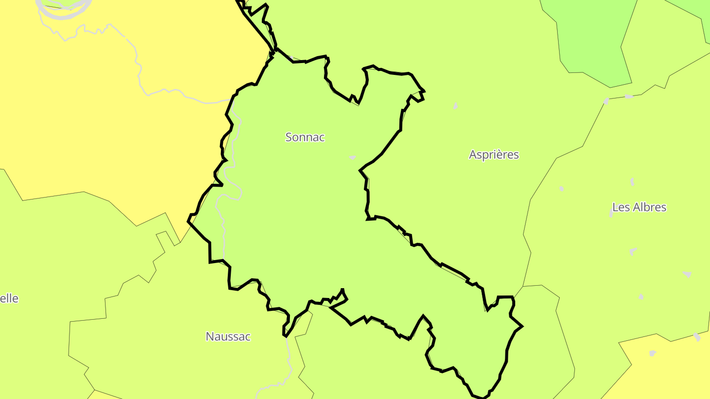 Carte des prix de l'immobilier Sonnac