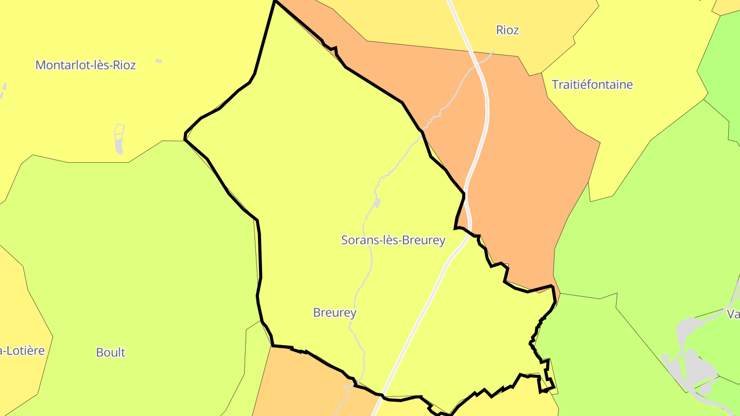 Carte des prix de l'immobilier Sorans-lès-Breurey
