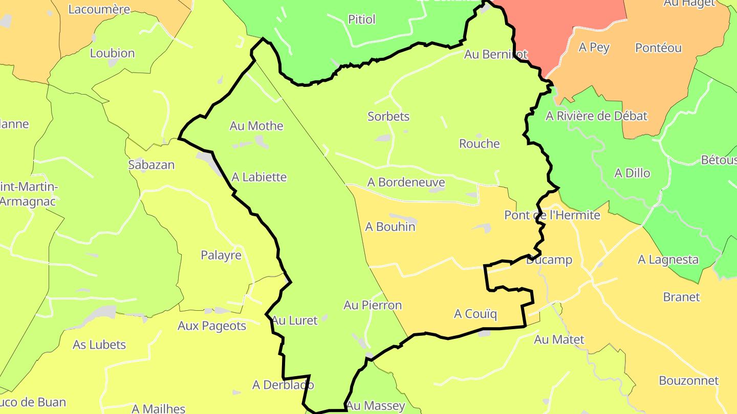 Carte des prix de l'immobilier Sorbets
