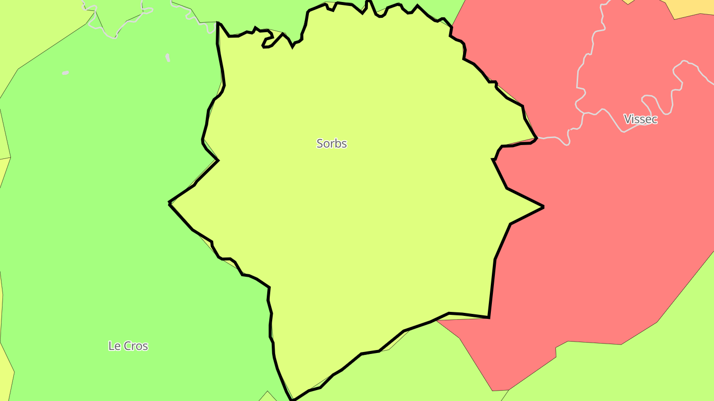 Carte des prix de l'immobilier Sorbs