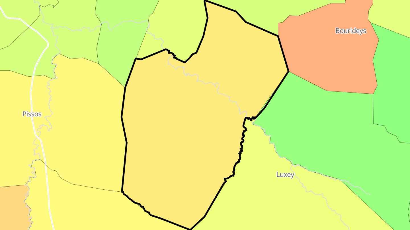 Carte des prix de l'immobilier Sore