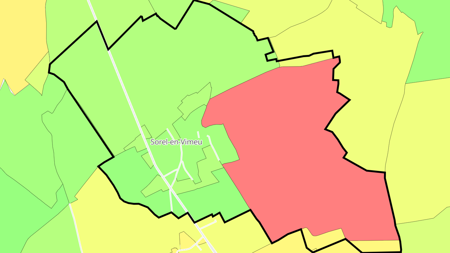 Carte des prix de l'immobilier Sorel-en-Vimeu