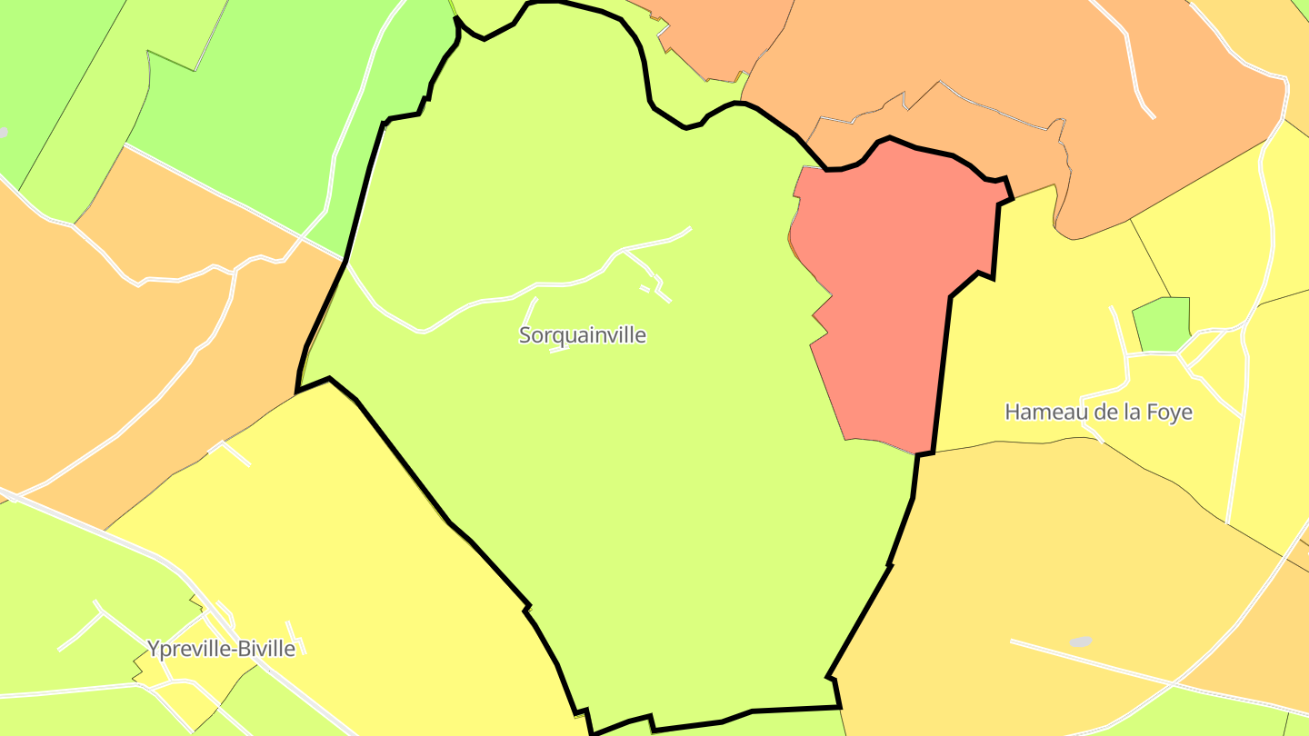 Carte des prix de l'immobilier Sorquainville