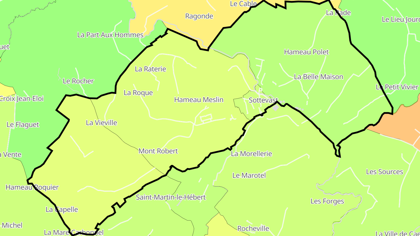 Carte des prix de l'immobilier Sottevast