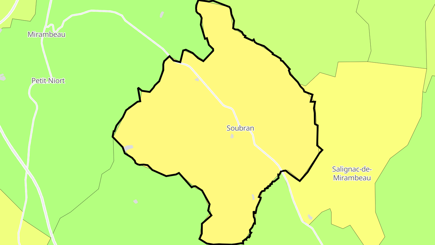 Carte des prix de l'immobilier Soubran