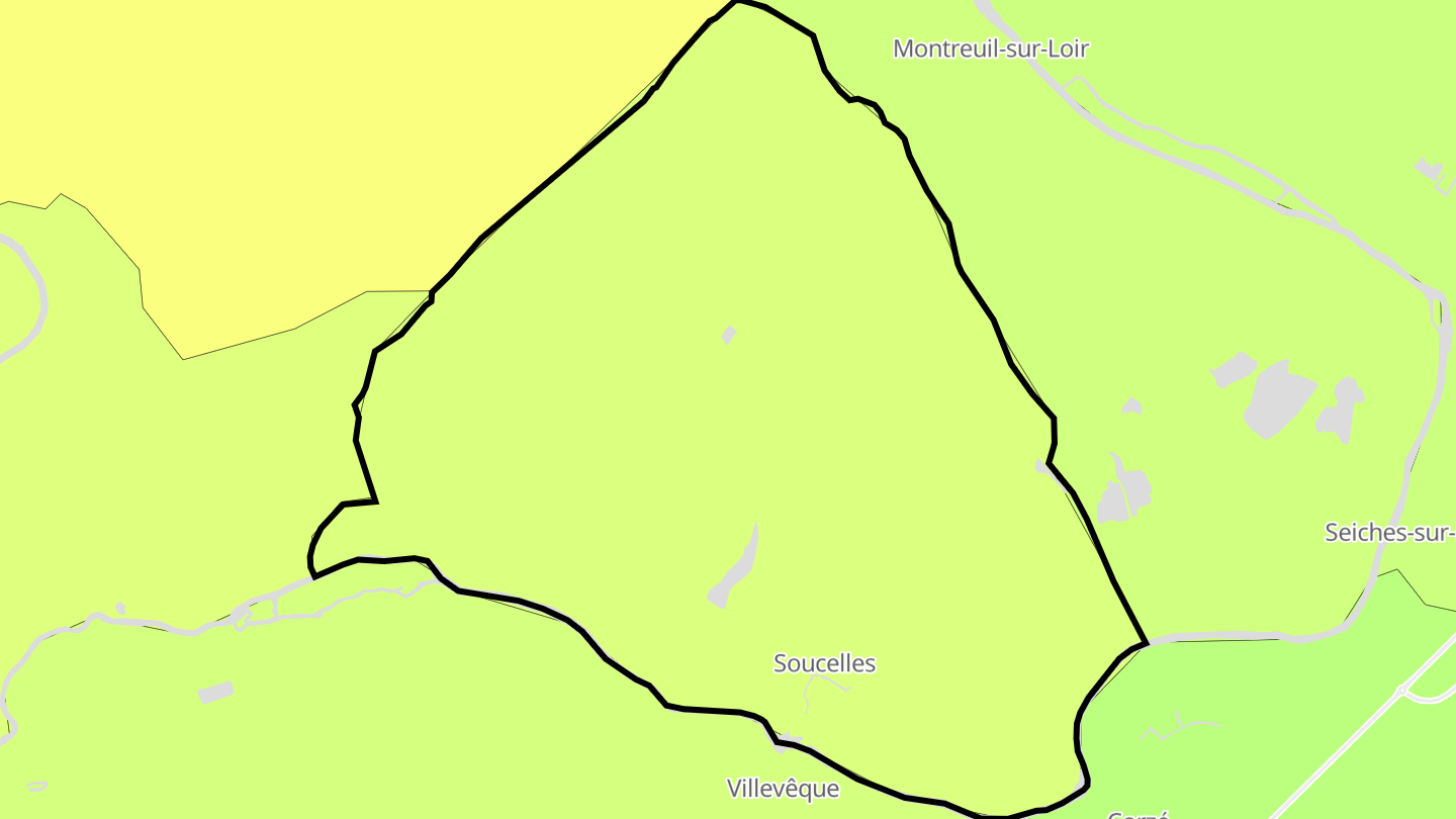 Carte des prix de l'immobilier Soucelles