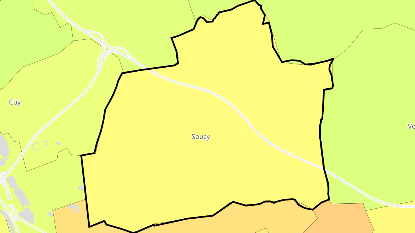 Carte des prix de l'immobilier Soucy