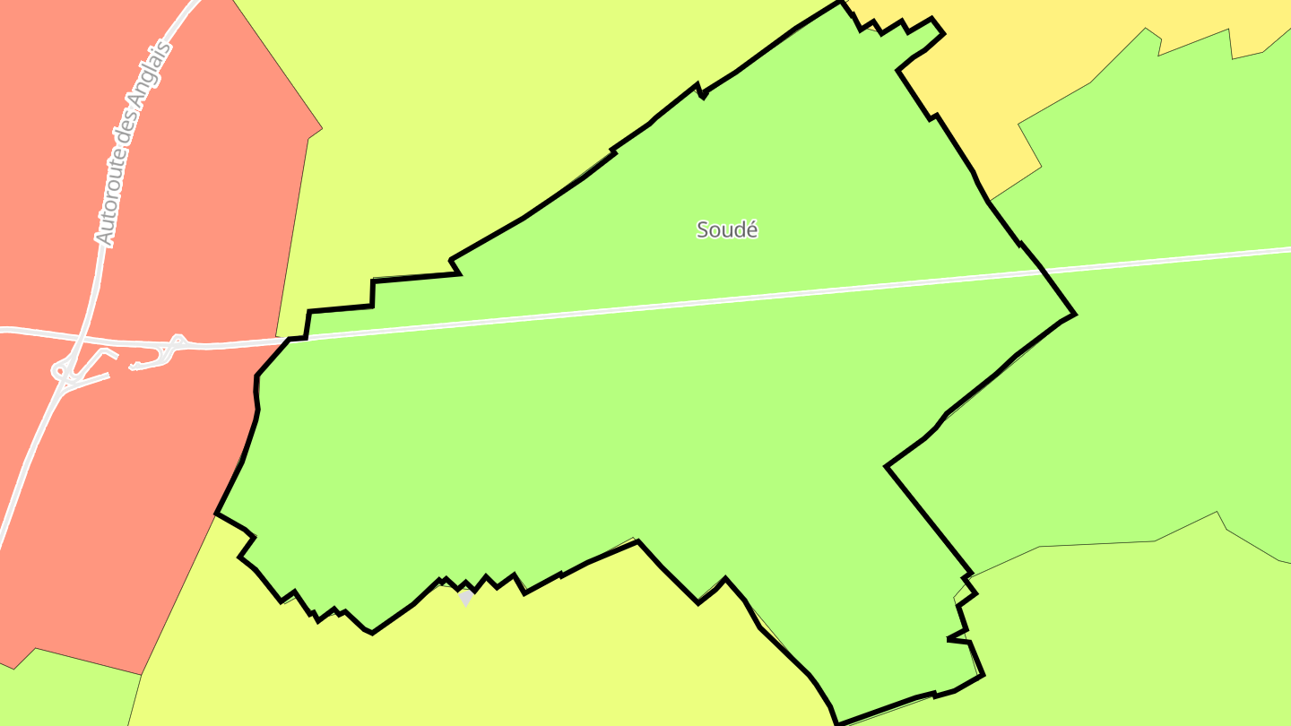Carte des prix de l'immobilier Soudé