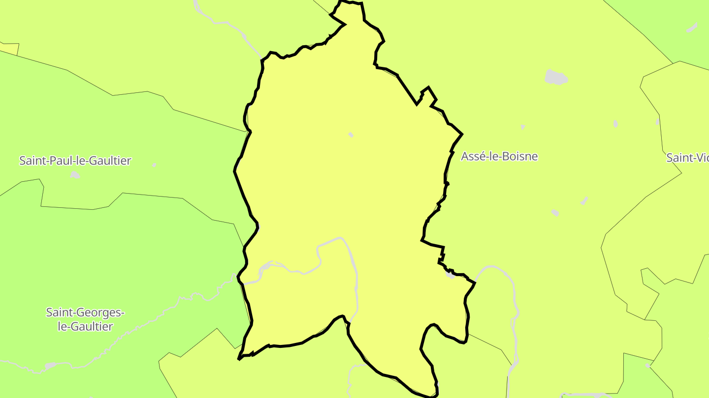 Carte des prix de l'immobilier Sougé-le-Ganelon