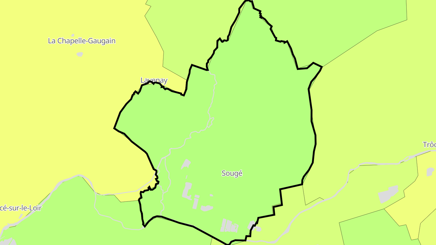 Carte des prix de l'immobilier Sougé