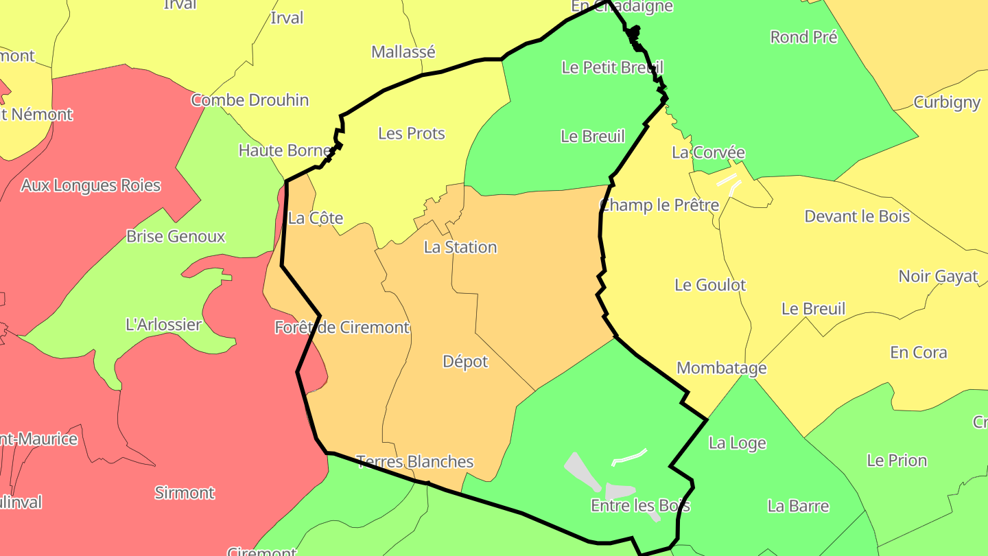 Carte des prix de l'immobilier Soulaincourt