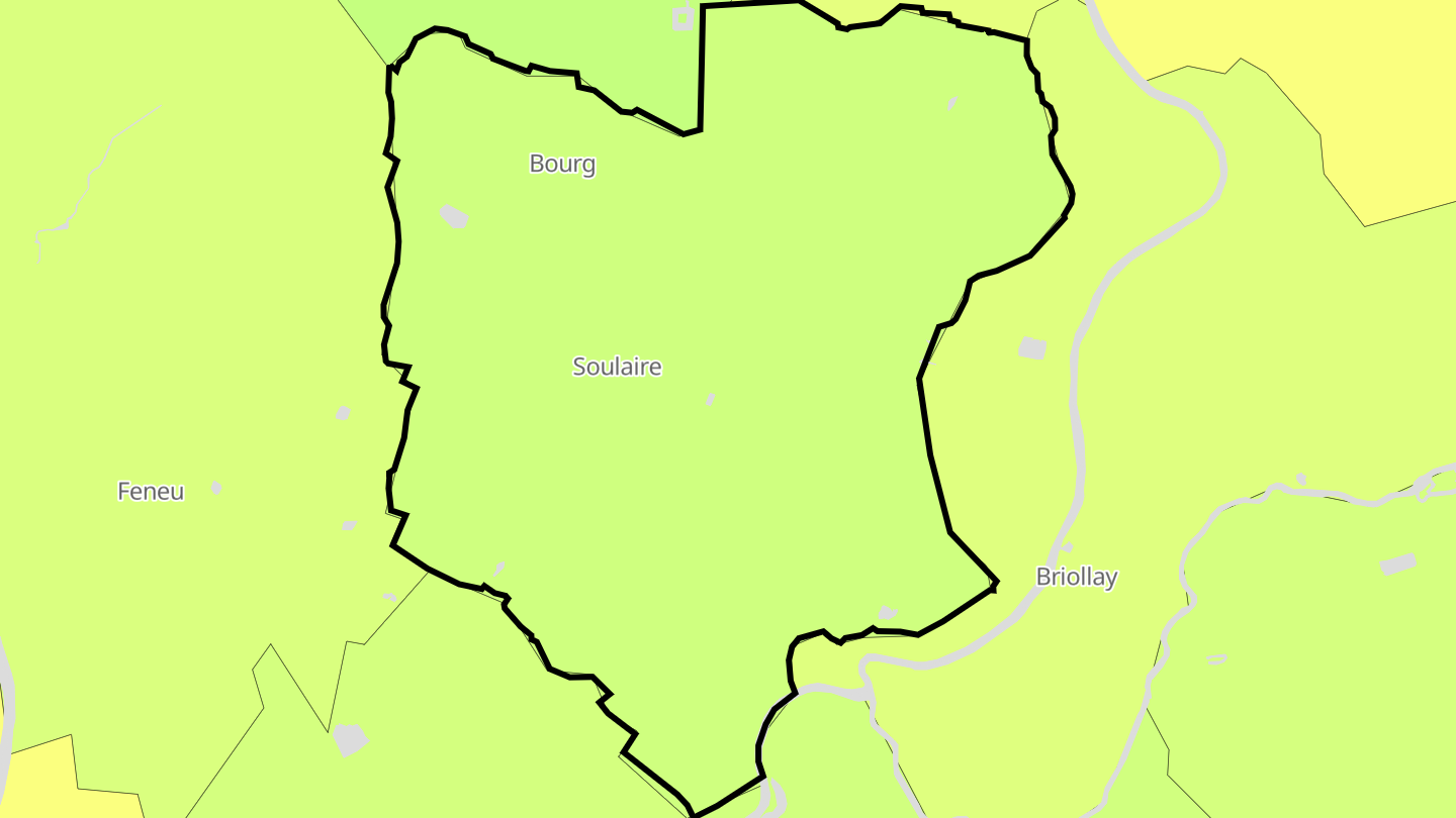 Carte des prix de l'immobilier Soulaire-et-Bourg